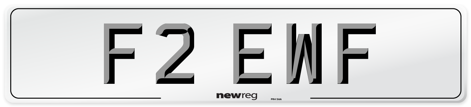 F2 EWF Number Plate from New Reg